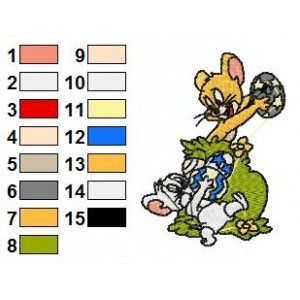 Tom and Jerry Embroidery Design 35